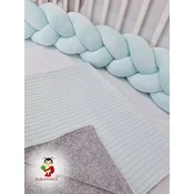 Bubamara037 Pletenica za krevetac, trostruka 180cm, Plava
