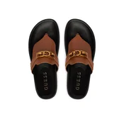 Guess Japonke FLJFRR LEA03 Svetlo rjava