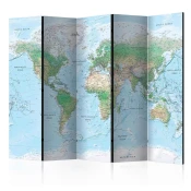 artgeist Paravan World Map, 5-Delni, Akustičen