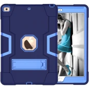 Nikcorp Oklopna maska za iPad 6/5 9.7 s ugrađenim postoljem, trodijelna zaštitna futrola za tablet, plava