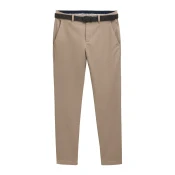 TOM TAILOR Chino hlače Travis bež/temno bež