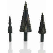 Rapid Set 3x HSS spiralnih povrtal 4-32mm - konusnih svedrov