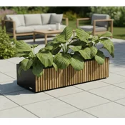 Herstera Garden flower pot Deco Xic with wood cladding