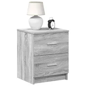vidaXL Nočne omarice 2 kosa z 2 predaloma sive sonoma 40x36x50 cm
