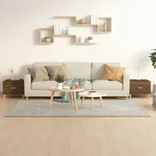 Klubske mizice 2 kosa rjavi hrast 50x50x40 cm inženirski les