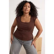 Trendyol Curve Ženska bluza Tbbss26Af00048, Braon
