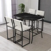 Hanah Home Set barskih stolova i stolica, 110 x 70 x 92 cm, 5 delova, Krem