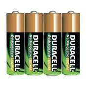 Duracell NiMH akumulatorska baterija Duracell, tipa AA, 1.300 mAh, 1,2 V, 4 komada, HR6, HR06, CEF8