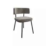Stol Jackson 114 (Črna + Magic Velvet 2209) 75x58x57cm, Blago, Kovina, Iverna plošča