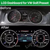 Digital Dashboard Panel Virtual Instrument Cluster CockPit LCD Speedometer CarPlay for Volkswagen VW Golf MK7 GTi Passat B8