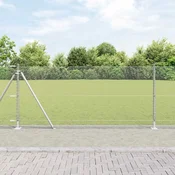 Heksagonalna ograda s betonskom osnovom 10 x 1 m Srebrna Mreža
