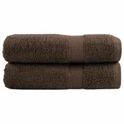 Premium rucnici za ruke SOLUND 2 kom. smedi 50x100 cm 600 g/m2