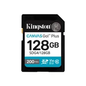 KINGSTON 128GB SDXC Canvas Go Plus Gen4, SDG4/128GB