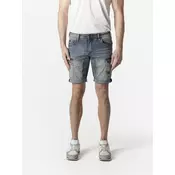 KOROSHI Kargo kavbojke moder denim