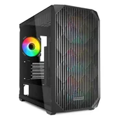 Sharkoon MK3 RGB microATX okno črno ohišje