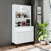 Hanah Home 2802 kafe bar ormaric 90 × 179 × 42 cm, bela