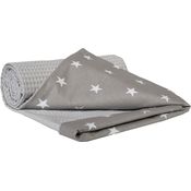 Medi Partners Blanket 75x100 cotton + cotton Wafel – Stars + gray Wafel