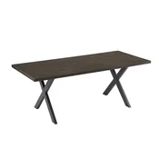 Homestar Jedilna miza ROWAN 200x90x75 cm, ribja kost dimljen hrast