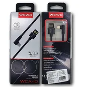 BRZI USB DATA KABAL WCA-10 IPHONE 2,4A 1M CRNA WEWO