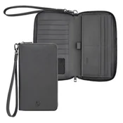 Hugo Boss putni novcanik Double B Saffiano Grey