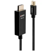 LINDY LINDY  priključni kabel mini DisplayPort  vtič\, HDMI-A  vtič 0.50 m črna 40920  DisplayPort kabel, (20421008)