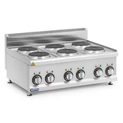 ROYAL CATERING Električni štedilnik Gastro - 12 kW - 6 plošč - 90 x 65 cm - Pro 650 serija - Royal Catering