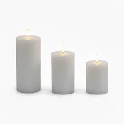 Northix LED voščene sveče brezplamenske 3 kos pravi vosek topla LED