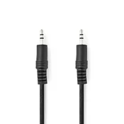 Nedis Stereo avdio kabel | 3,5 mm Hane | 3,5 mm Hane | Pločevina iz niklja | 10,0 m | Okrogla | Svart | pretisni omot