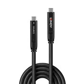 LINDY Active Cable USB-C 3.2 Gen2, C - C, DisplayPort DP 1.4 hibridni kabel, podrška za video 4K30Hz, M/M, 10 m, crni 43333