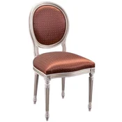 Casa Padrino Luxury Baroque Dining Chair Bordeaux Red/White H. 98 cm