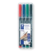Staedtler marker Lumocolor Permanent, S, 4/1 v Staedtler etuiju
