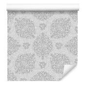 Tapeta z ornamenti v sivih odtenkih za dnevno sobo in spalnico 50x1000 cm