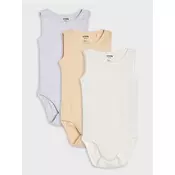 Sinsay - Pamučni bodi bez rukava 3 pack - krem