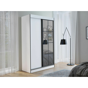 Garderoba Toledo 118 Crna, Bijela, 216x120x65cm, Porte guardarobaVrata garderobe: Klizna vrata