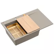 Quadron pomivalno korito JOSH 111 taupe/jeklo