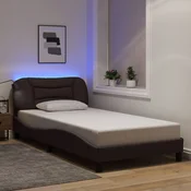 Okvir kreveta s LED-om bez madraca Hvar 100x200 cm od tkanine