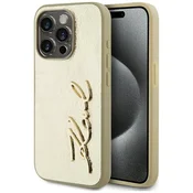 1 to 3 Karl Lagerfeld Ovitek S Podpisom Kovinski Z Gubkami Za Iphone 15 Pro Max
