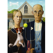 Trefl Uganka American Gothic: Dog Edition 500 kosov