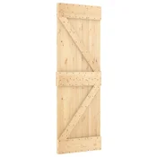 Vidaxl Drsna vrata NARVIK Naravna in črna 70 x 210 cm (152,5 cm)