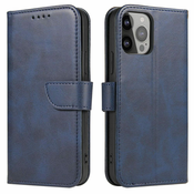 HURTEL Magnet Case etui Samsung Galaxy S23 Ultra pokrowiec z klapkš portfel podstawka niebieskie