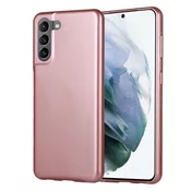 Ovitek za Samsung S21+ 5G | Goospery I Jelly METAL | Rose Gold