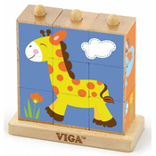 Viga Toys VIGA Safari drsne kocke, 9 kock