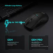 Edifier Bežicni gaming miš, 8K, USB, Silent, Crni