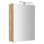 RIWA ogledalna omarica z LED lučjo, 50x70x17cm, hrast Alabama - Rjava - 50x70x17 cm - Sapho - RIWA CABINET WITH MIRROR - 24 - MDF/laminat - 500 - 700 - 170 - IP44 - 457 - 6 - LED - 14