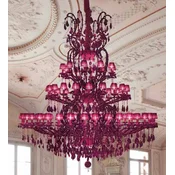 Casa Padrino luxury baroque crystal chandelier purple A� 290 x H. 300 cm - Huge Venetian chandelier - Castle chandelier - Palace chandelier - Noble & Magnificent - Luxury Quality - Made in Italy