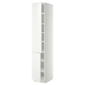 METOD Visoki element s policama/2 vrata, bela/Ringhult bela, 40x60x220 cm