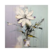 Canvas Slika na platnu Pastelni cvet III, 50x50 cm