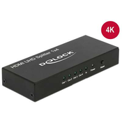 Razdjelnik DELOCK, 1x IN HDMI-A 19 pin (Ž) na 4x OUT HDMI-A 19 pin (Ž), 4K