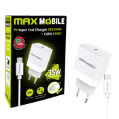 MAXMOBILE KUCNI PUNJAC PD SUPER FAST CHARGE 2U1 TYPE C+KABEL, TR349006 35W