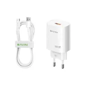 BAVIN Punjač 22.5w Usb A + kabl Lightning/ bela